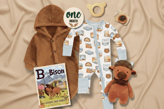 National Park Baby Gift Box – Bamboo & Fleece Set