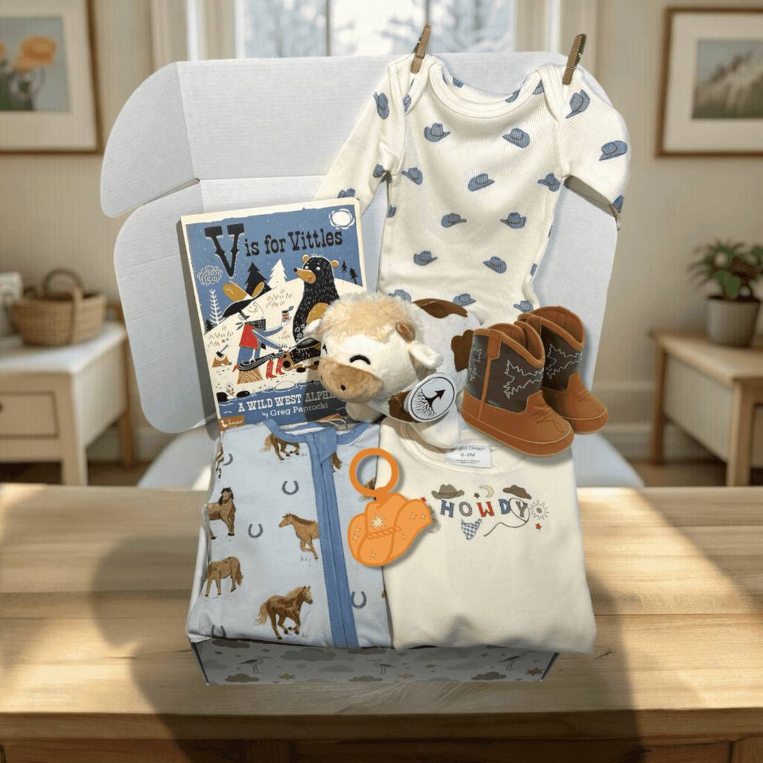 Cowboy Theme Baby Gift Set