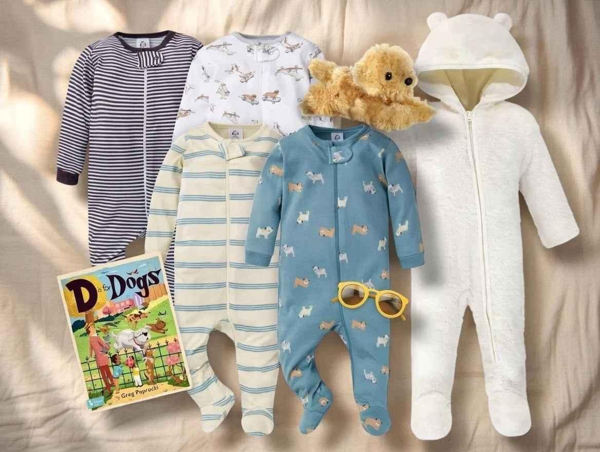 Dog Theme Baby Gift Box - Puppy Lover Newborn Gift Set