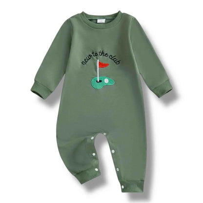 Golf Theme Romper Baby Gift Set - Collared Romper