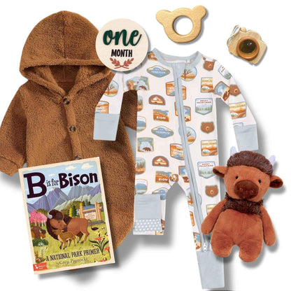 National Park Baby Gift Box – Bamboo & Fleece Set