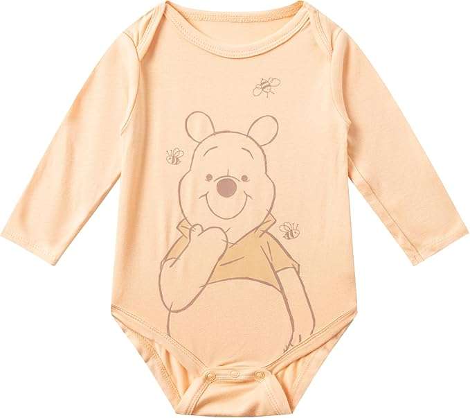Pooh onesie with a cartoon character on a white background