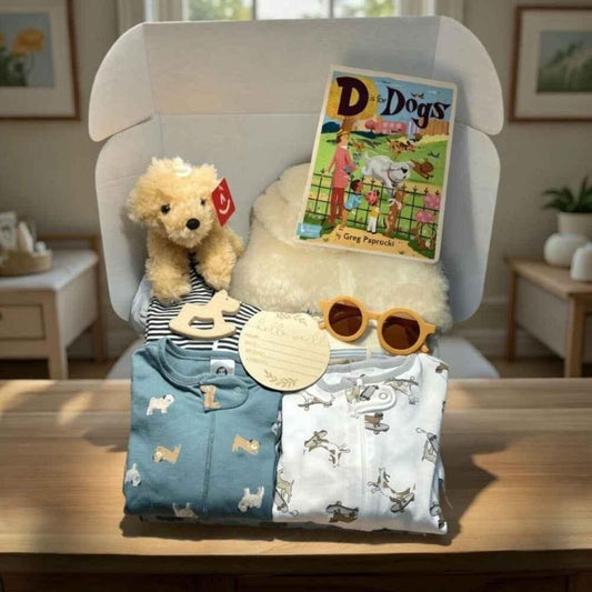 Dog Theme Baby Gift Box - Puppy Lover Newborn Gift Set