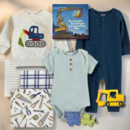 Construction Theme Baby Gift Set - Excavator