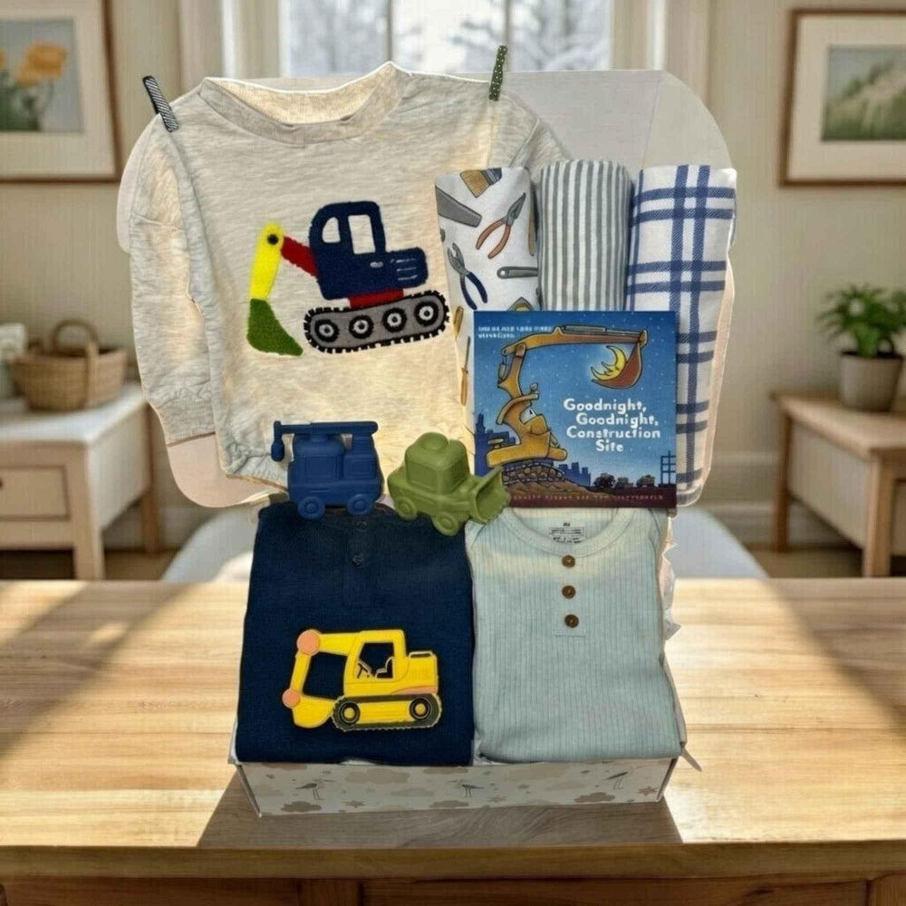 Construction Theme Baby Gift Set - Excavator
