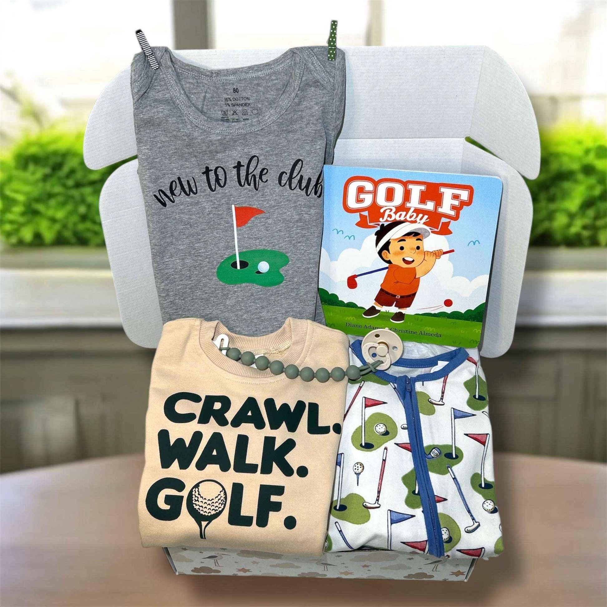 Golf Theme Baby Gift Set - Printed Footie