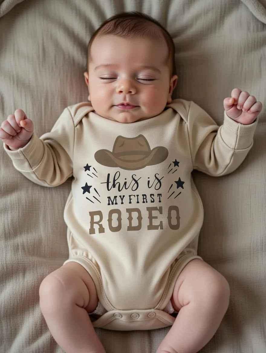 First Rodeo Baby Gift – Cowboy Baby Shower Gift Set 0-6M