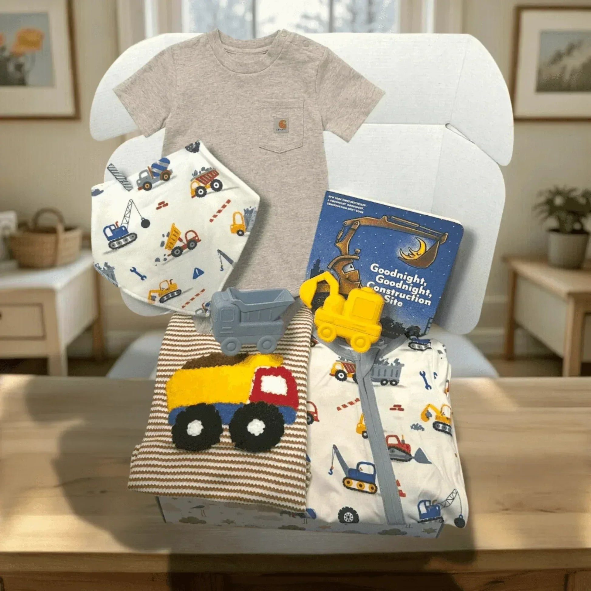 Construction Theme Baby Gift Set - Bamboo