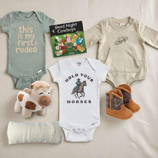 First Rodeo Baby Gift – Hold Your Horses