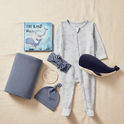 Ocean Theme Baby Gift Set - Whale and Sailing