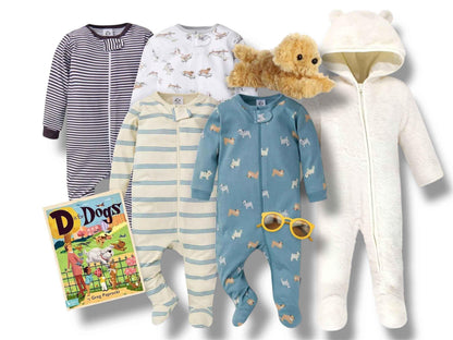 Dog Theme Baby Gift Box - Puppy Lover Newborn Gift Set