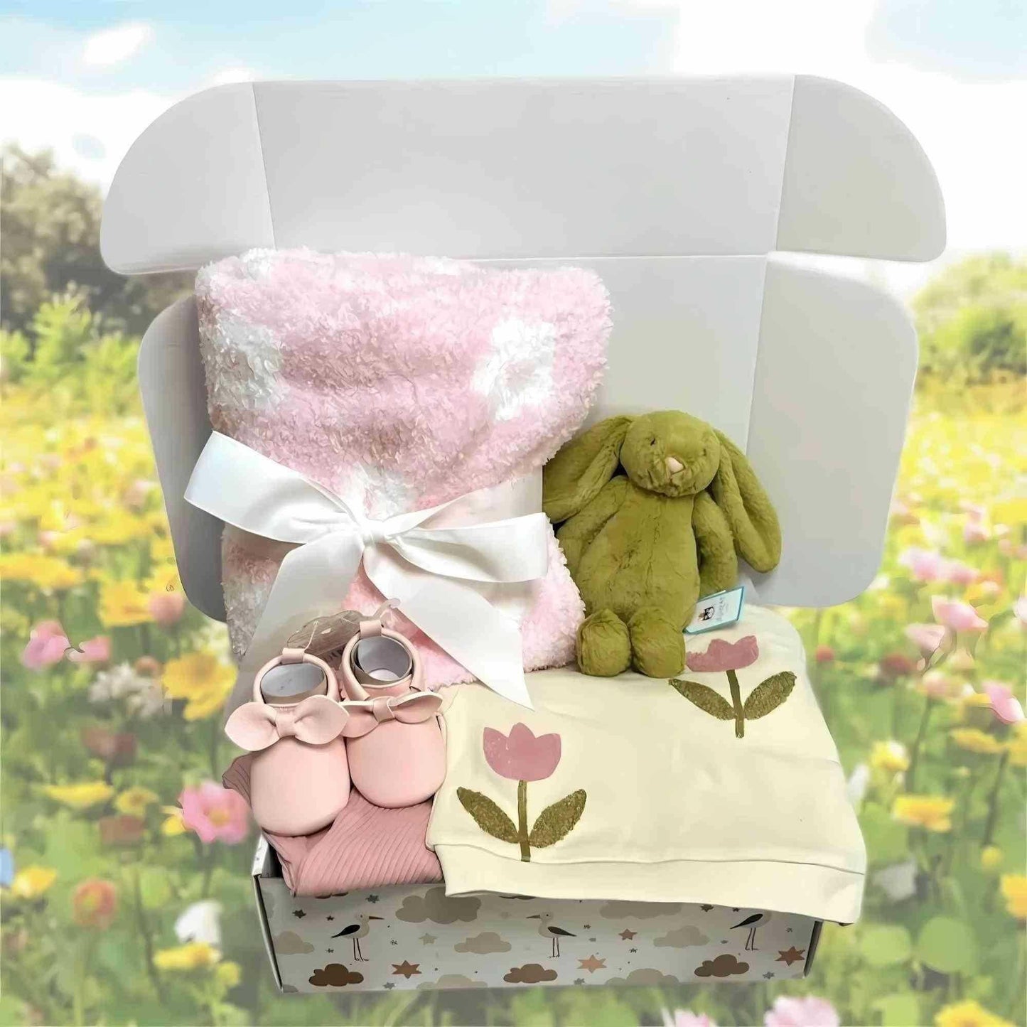 Bunny Garden Baby Girl Gift Box