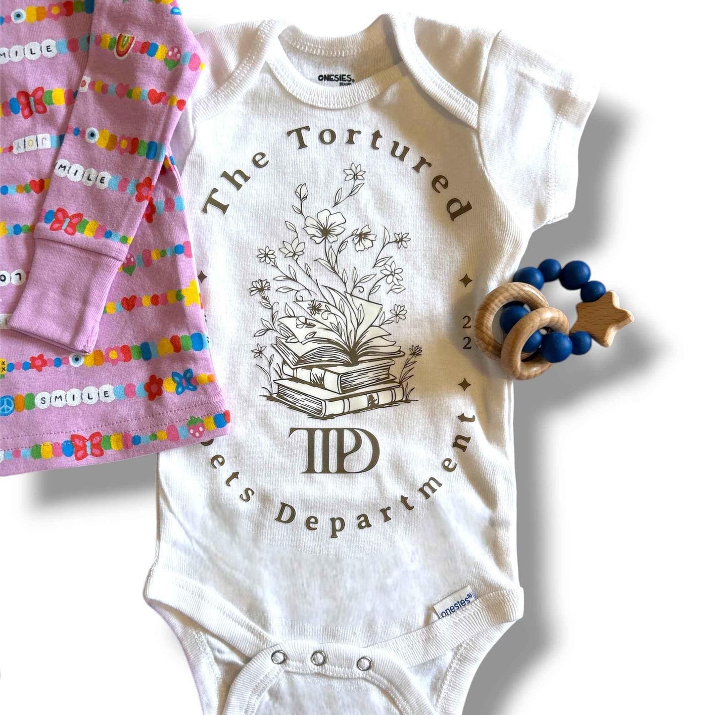 In My Baby Era newborn gift set with TTPD onesie.
