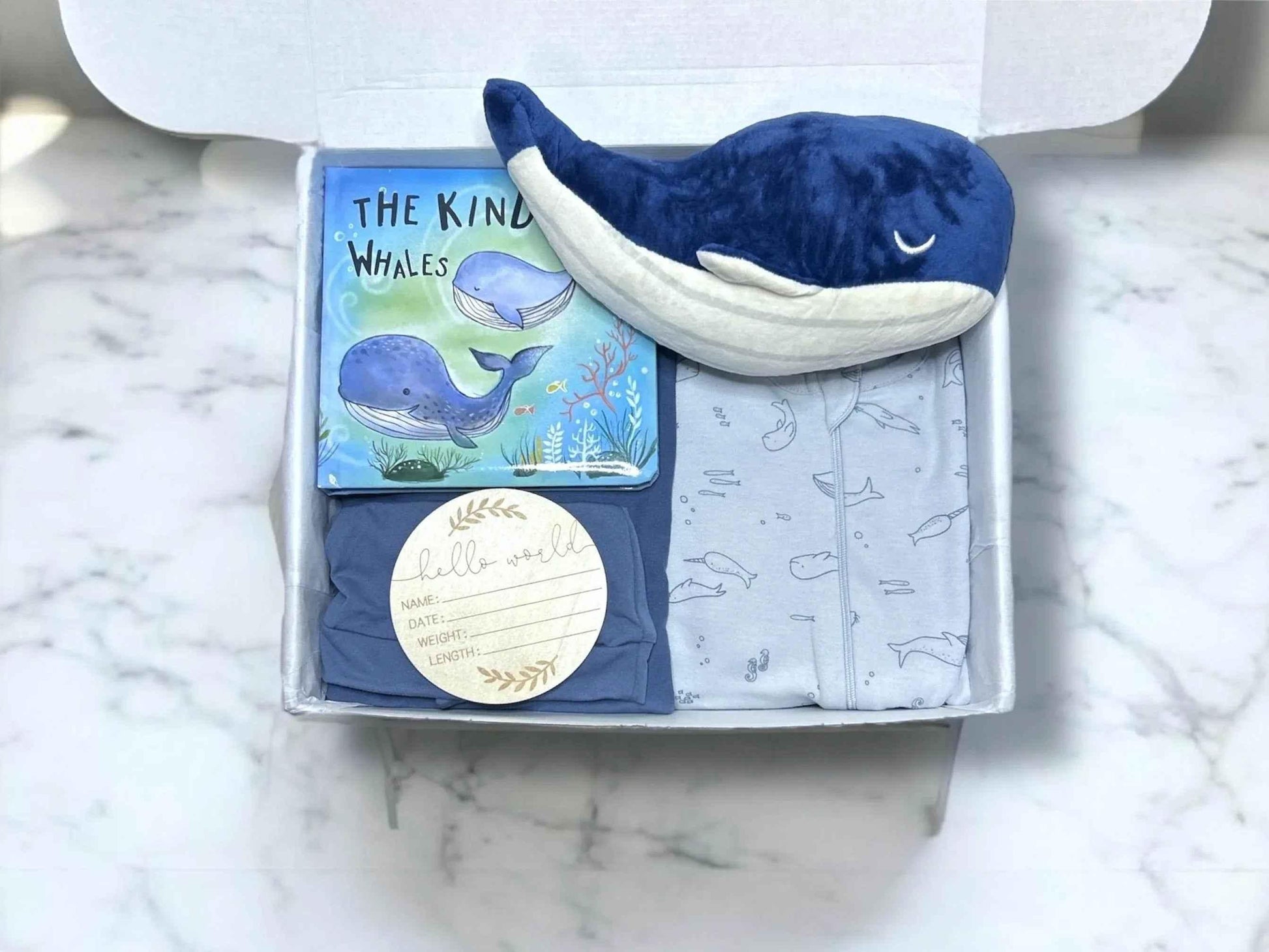 Ocean Theme Baby Gift Set - Whale and Sailing
