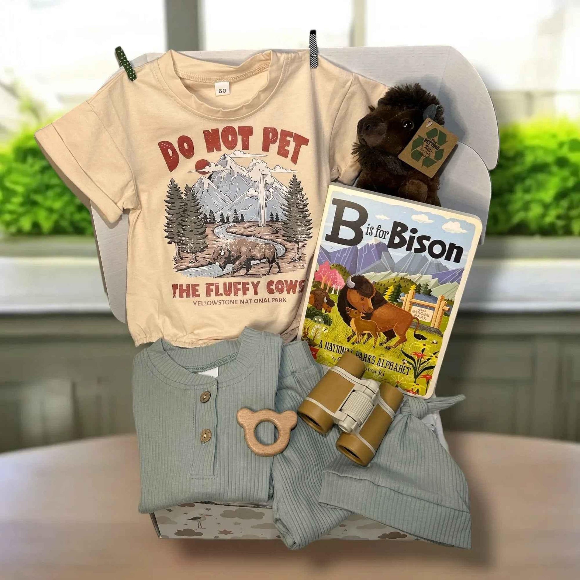 Yellowstone Bison Baby Gift - Don't Pet the Fluffy Cows