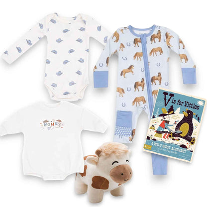 Cowboy Baby Shower Gift Set Angel Dear 0-3 Month