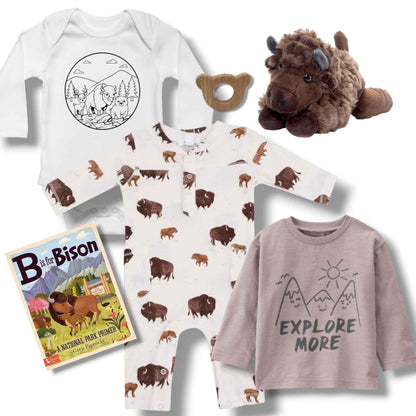 Bison Baby Gift Box – National Parks Baby Shower, Neutral