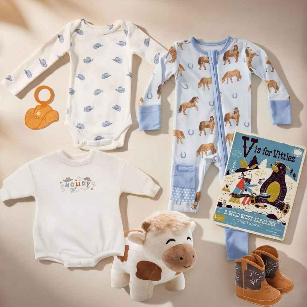 Cowboy Baby Shower Gift Set Angel Dear 0-3 Month