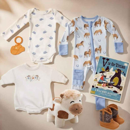 Cowboy Baby Shower Gift Set Angel Dear 0-3 Month