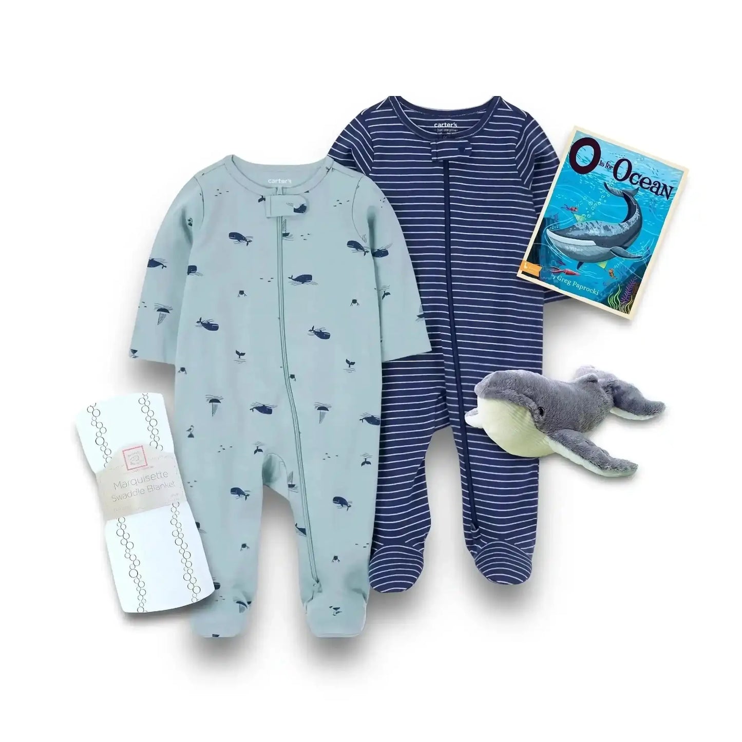 Whale Baby Gift Set – Ocean Newborn Gift Box 0–3 Months
