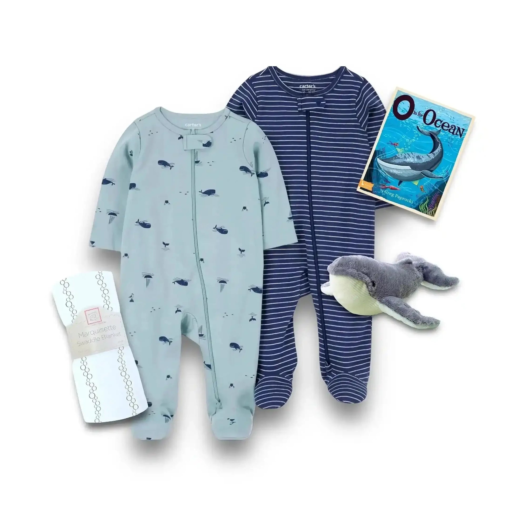 Whale Baby Gift Set – Ocean Newborn Gift Box 0–3 Months