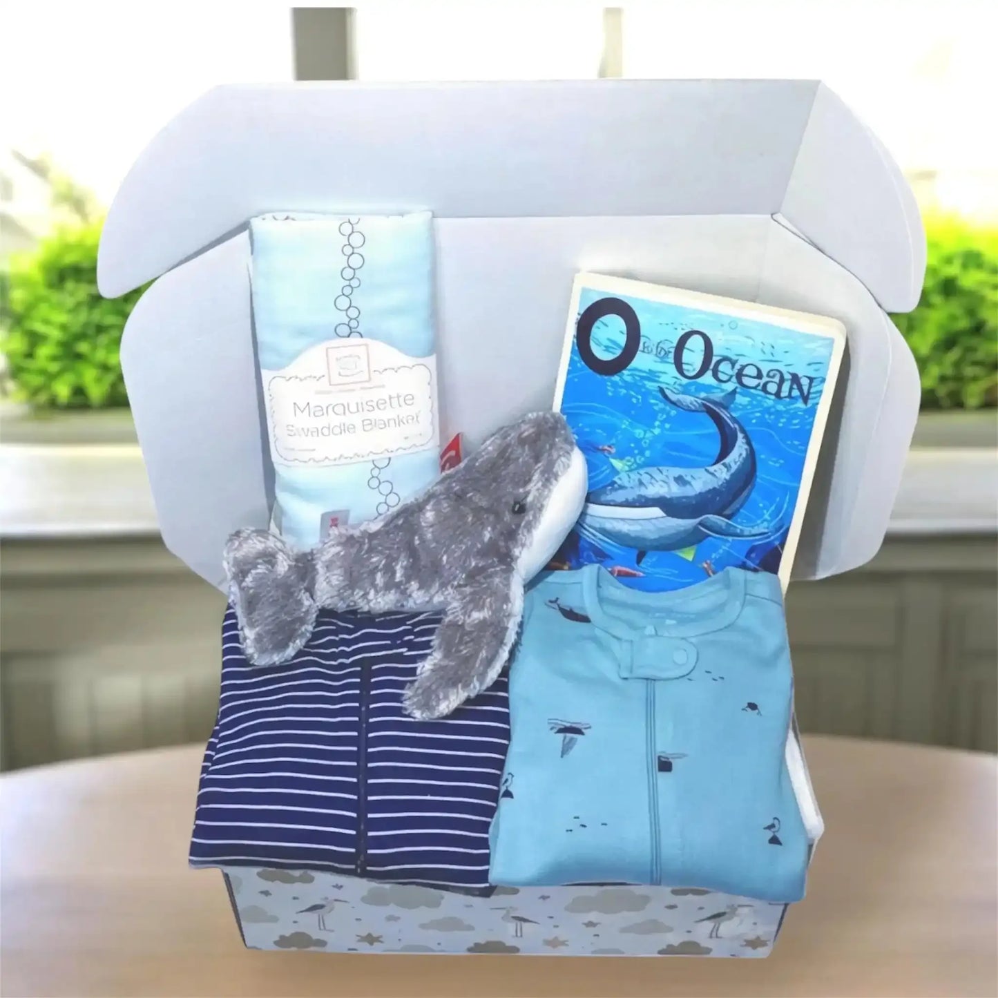 Whale Baby Gift Set – Ocean Newborn Gift Box 0–3 Months