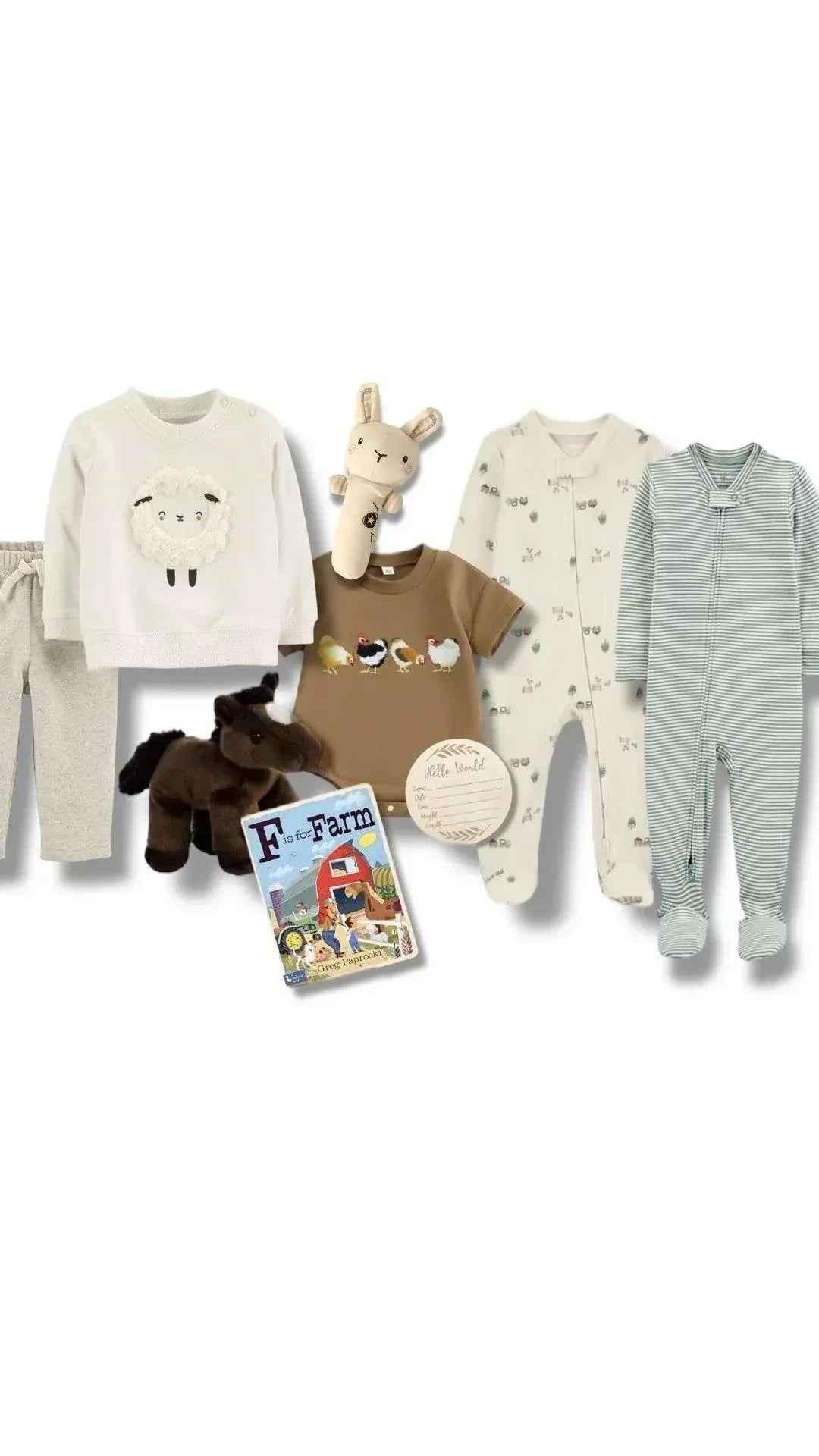 Farm Baby Gift Box: Adorable Gift Set for Newborns