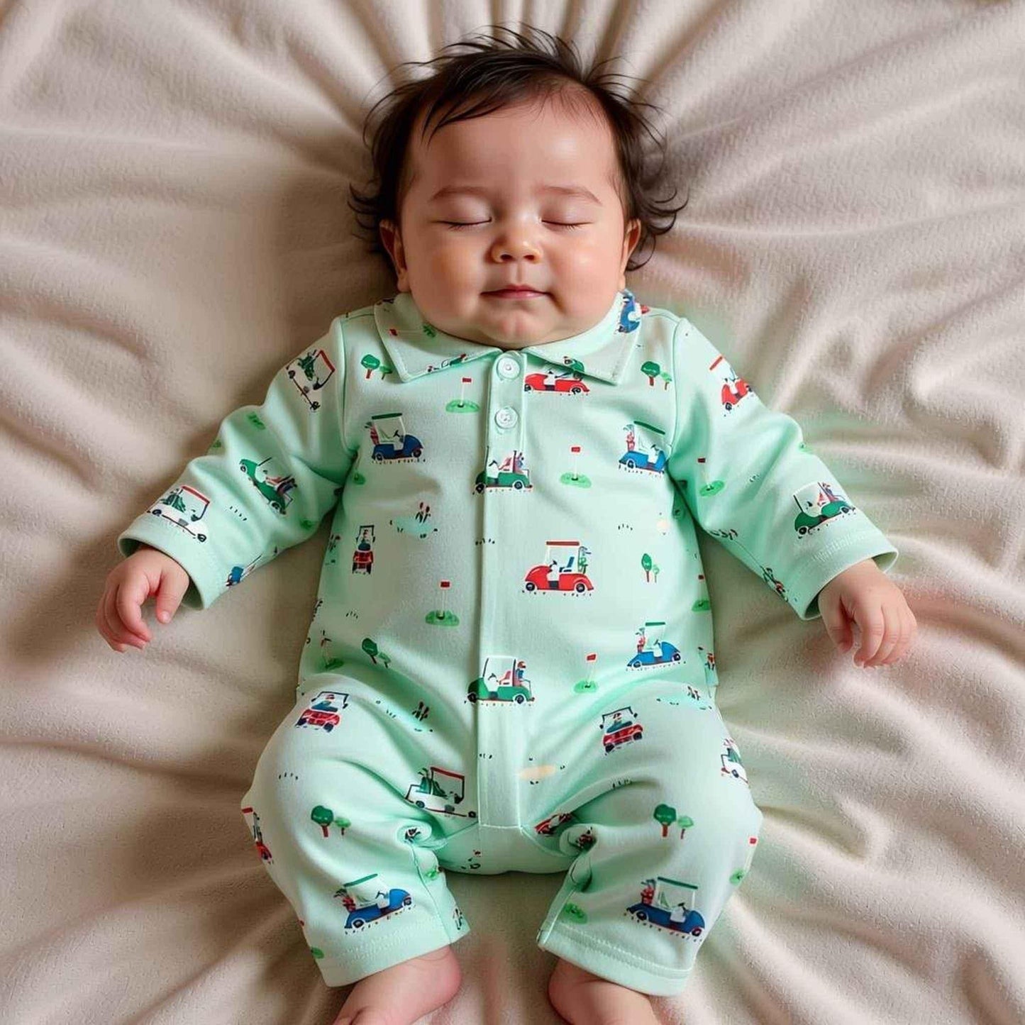 Golf Theme Romper Baby Gift Set - Collared Romper