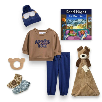 Ski Theme Baby Gift Box | Good Night Ski Mountain Book