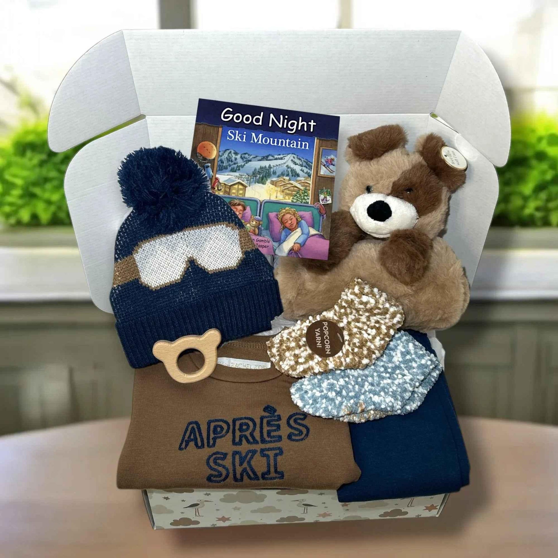 Ski Theme Baby Gift Box | Good Night Ski Mountain Book