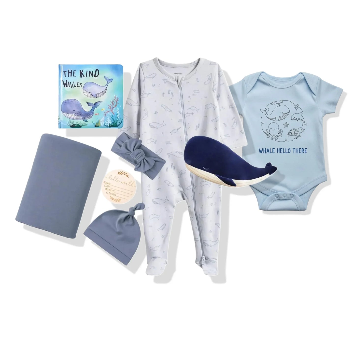 Ocean Theme Baby Gift Set - Whale and Sailing