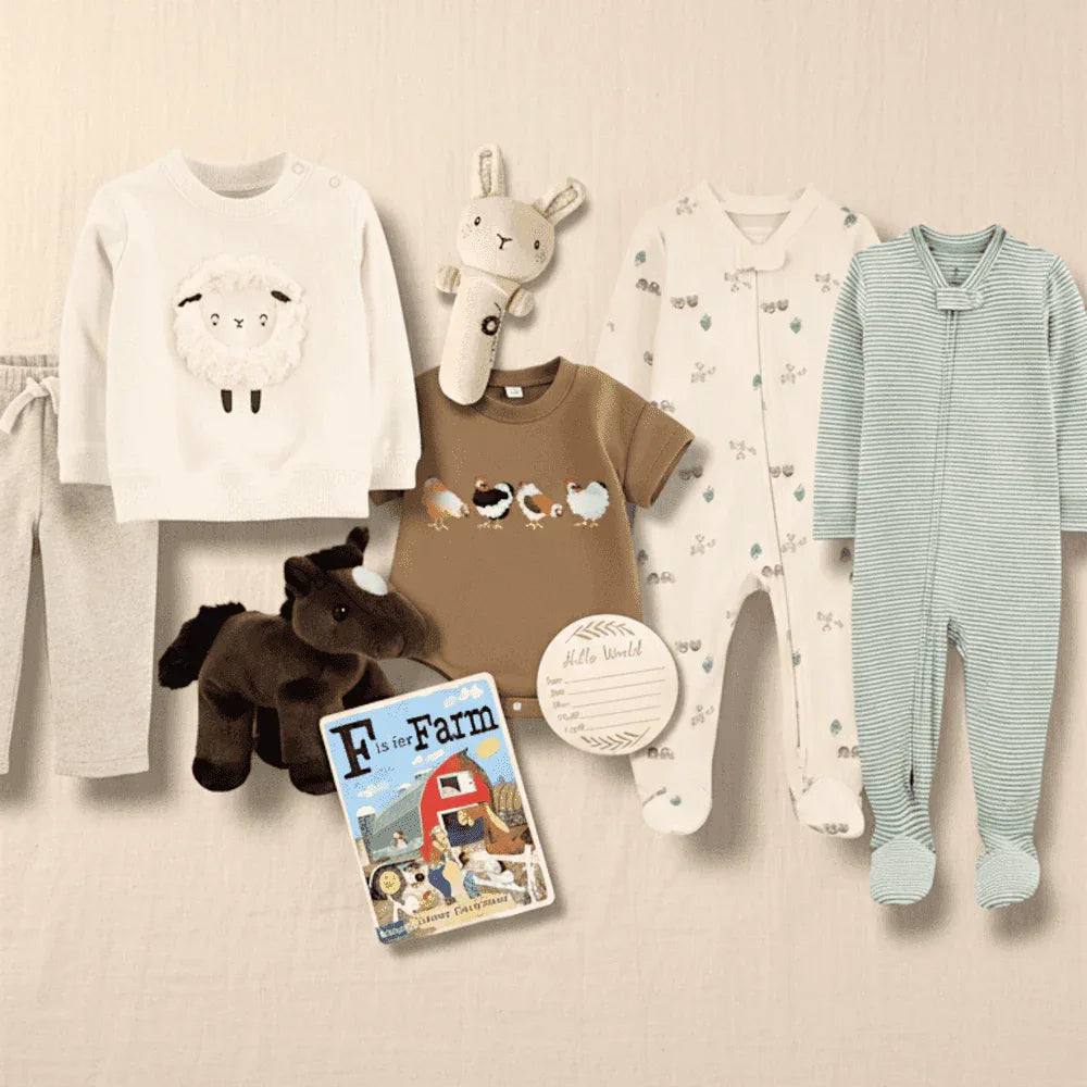 Farm Baby Gift Box: Adorable Gift Set for Newborns