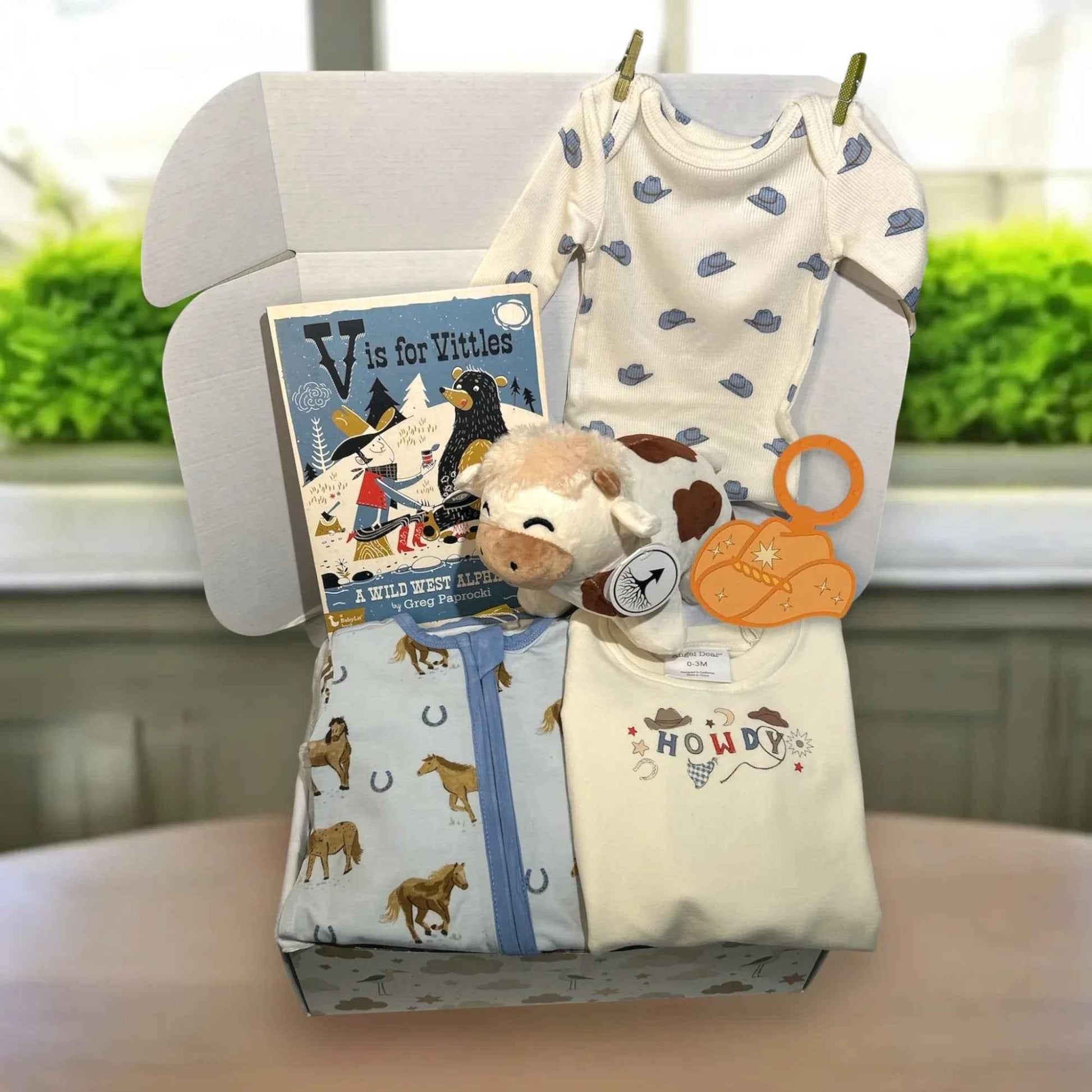 Cowboy Baby Shower Gift Set Angel Dear 0-3 Month