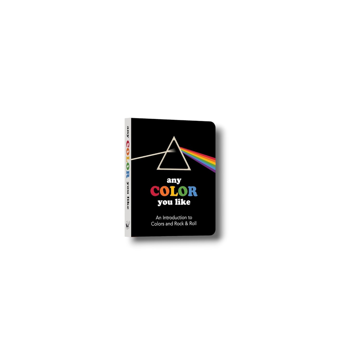 Book with a rainbow triangle design on a white background