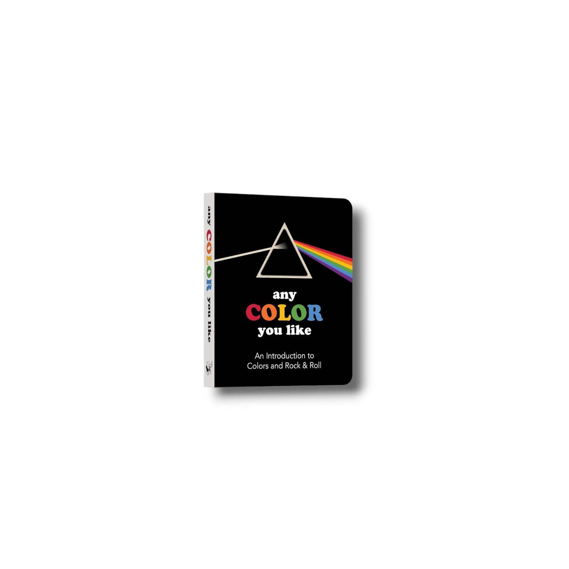 Book with a rainbow triangle design on a white background