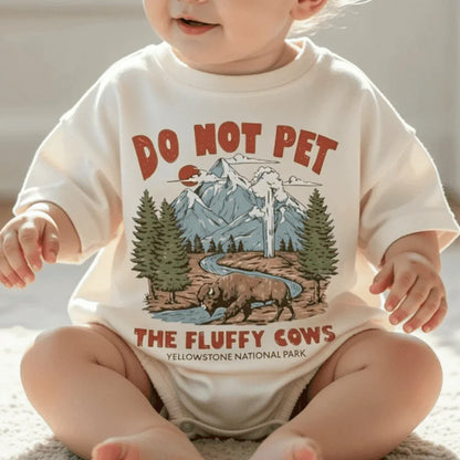 Yellowstone Bison Baby Gift - Don't Pet the Fluffy Cows